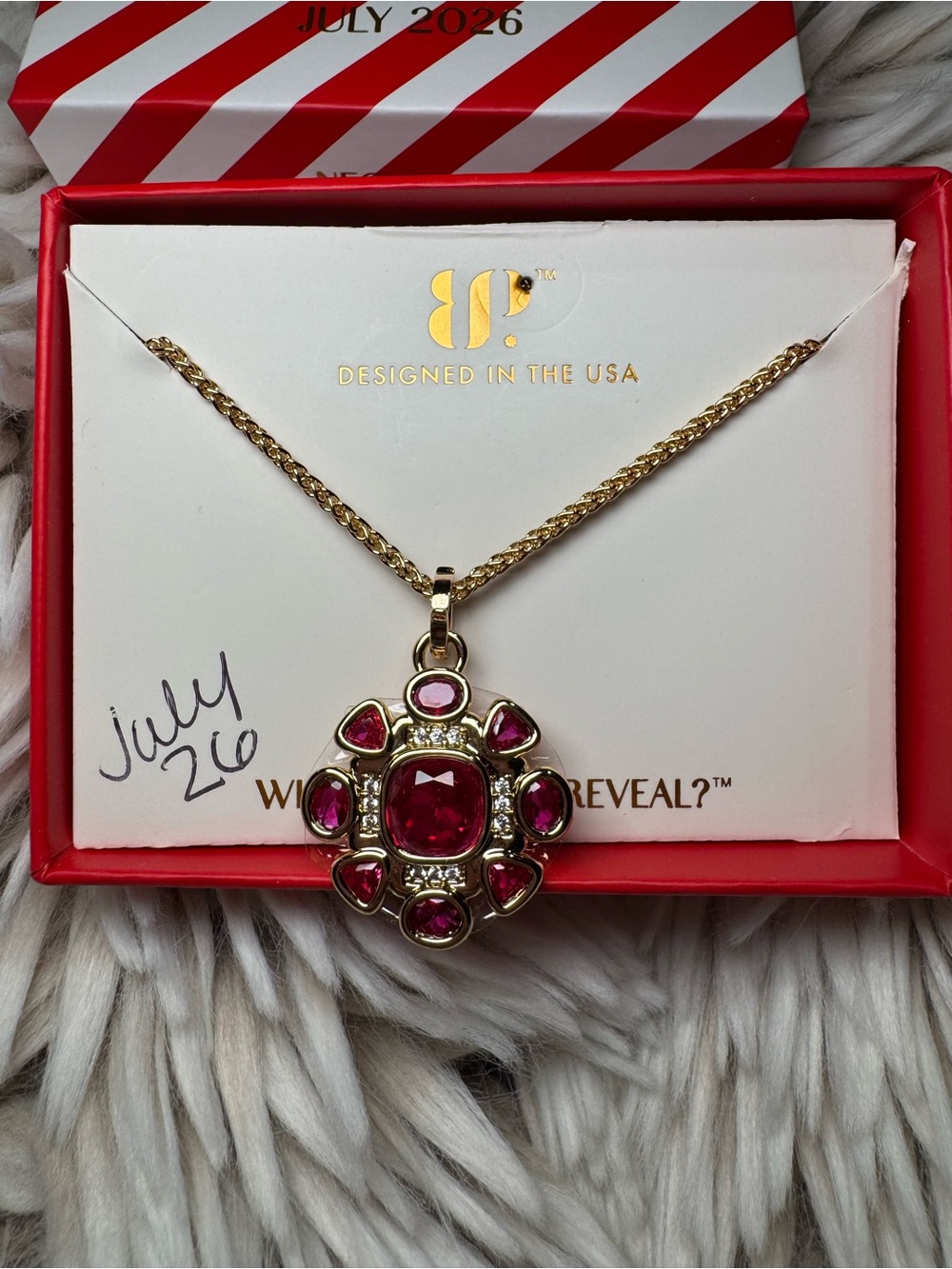 July birthday necklace